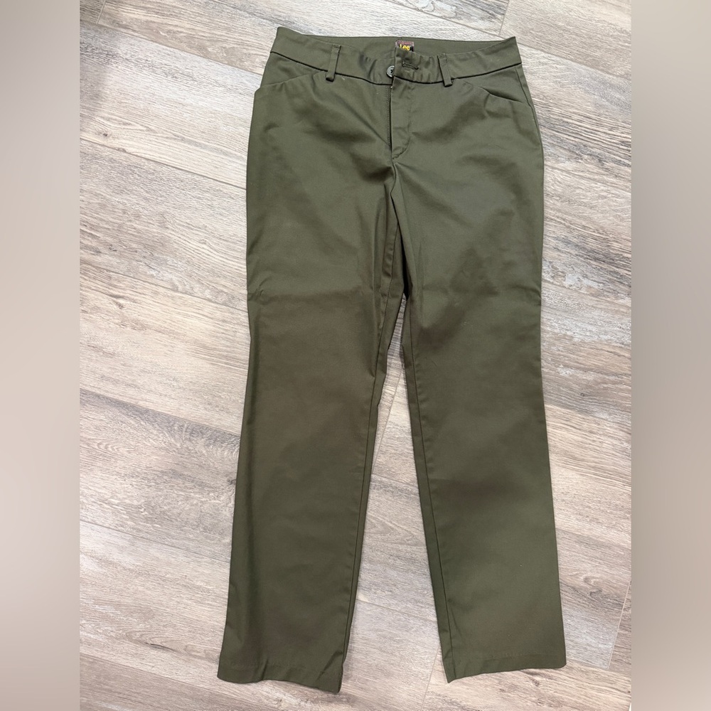 Lee Olive Green Straight Leg Pants